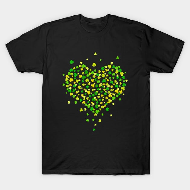 Clover Heart St. Patricks Day Irish T-Shirt by Stoney09